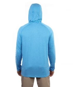 Bmtoutdoors Fishing Apparel AFTCO SAMURAI HEATHERED LS HOODED T-SHIRT