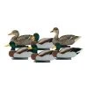 Bmtoutdoors Dakota X-treme Flocked Head Mallard Duck Decoys 6 Pack