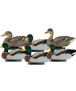 Bmtoutdoors Dakota X-treme Flocked Head Mallard Duck Decoys 6 Pack