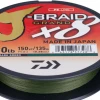 Fishing Line Daiwa J-Braid Grand 8X Braided Line Dark Green 150yds