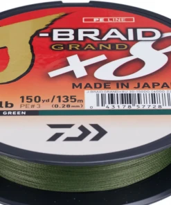 Fishing Line Daiwa J-Braid Grand 8X Braided Line Dark Green 150yds