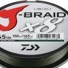 Daiwa J-Braid 8X Braided Line Dark Green 165yds Fishing Line