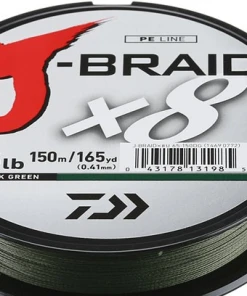 Daiwa J-Braid 8X Braided Line Dark Green 165yds Fishing Line